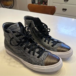 EUC Size 12 - Converse Chuck Taylor All Star Flyknit High x Nike Wolf Gray